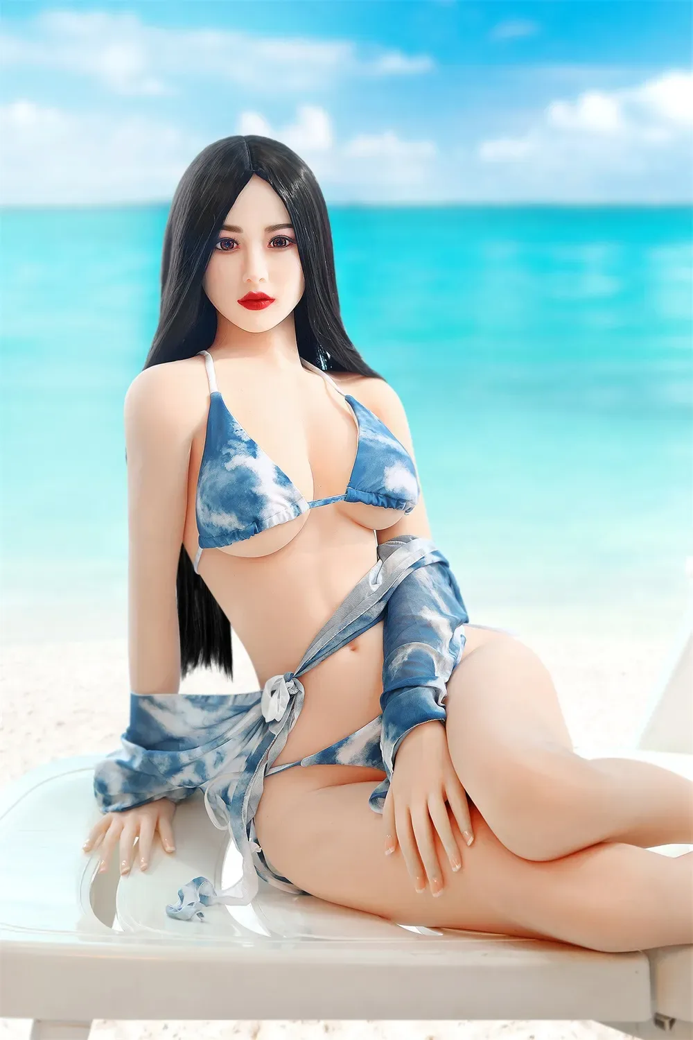 CHRISTINE - 166CM (5FT6) PURE LIFE-LIKE SEX DOLL WITH BLACK LONG STRAIGHT HAIR view 4