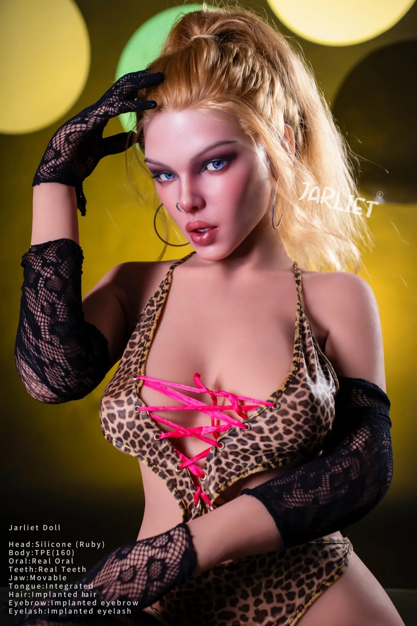 JARLIET | 5FT2/160CM ROS SILICONE HEAD WITH MOVABLE JAW SEX DOLL - RUBY