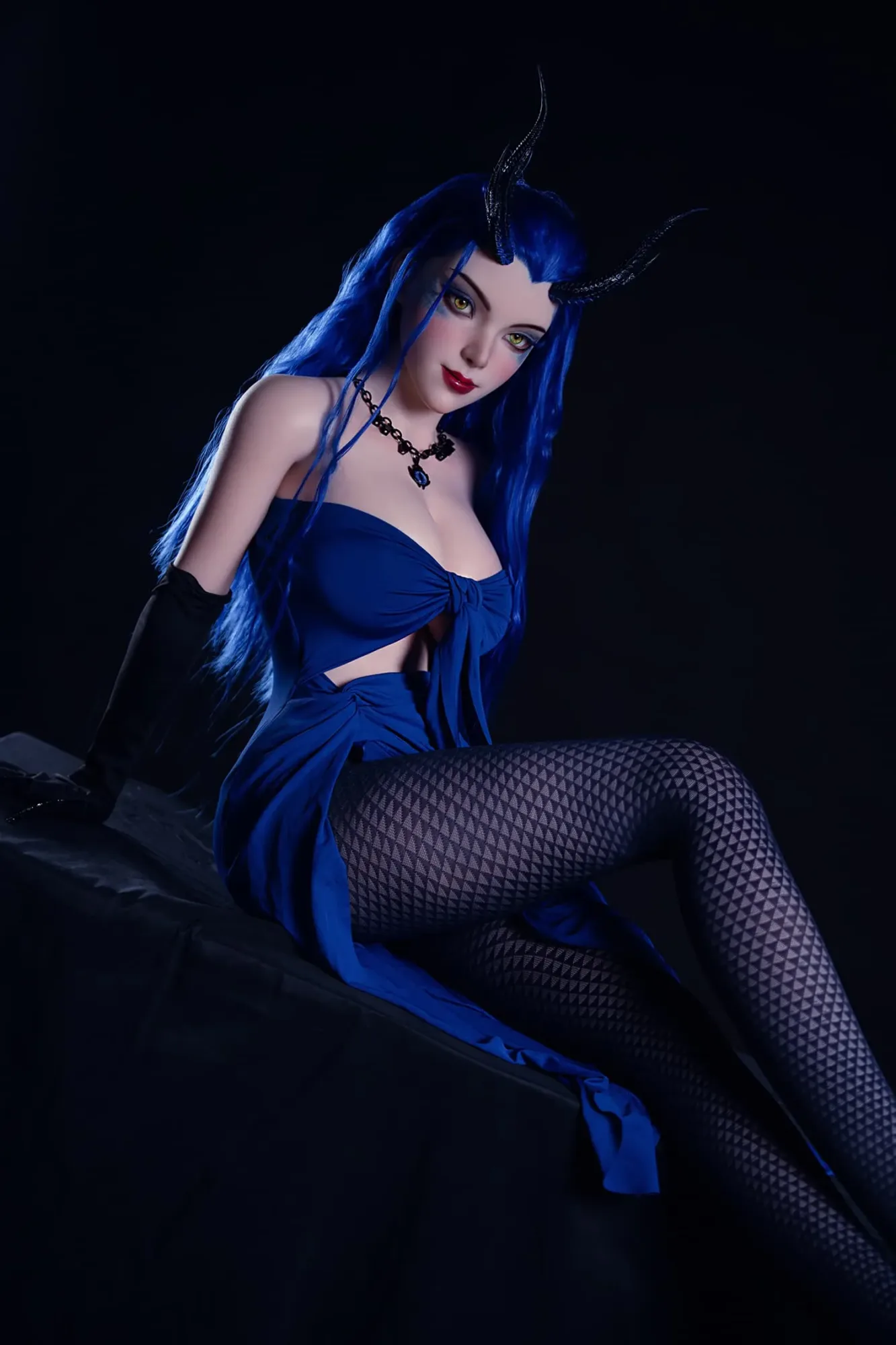 SY DOLL | 164CM SLIM SILICONE BODY & SILICONE HEAD WITH IMPLANTED BLUE HAIR – SEPHIRA view 5
