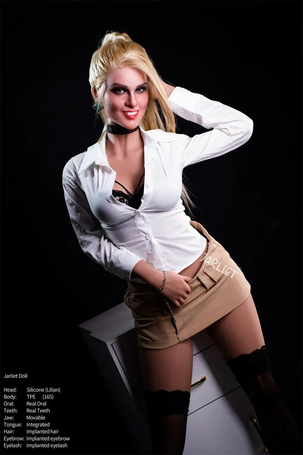 JARLIET | US IN STOCK 5FT4/165CM SMALL BREAST LIGHT TAN SEX DOLL WITH ROS SILICONE HEAD - ATHENA view 2