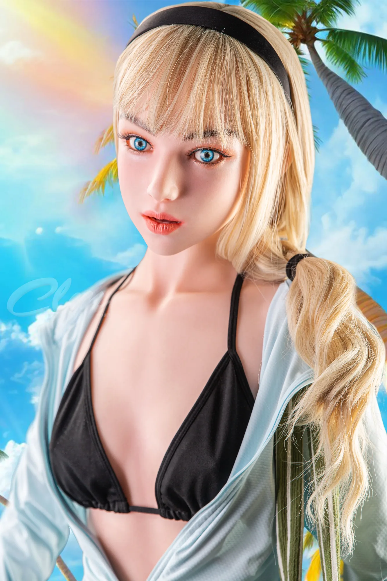 CLIMAX DOLL- 157CM FULL SILICONE SUMMER SEASIDE GIRL SEX DOLL- GALI view 2