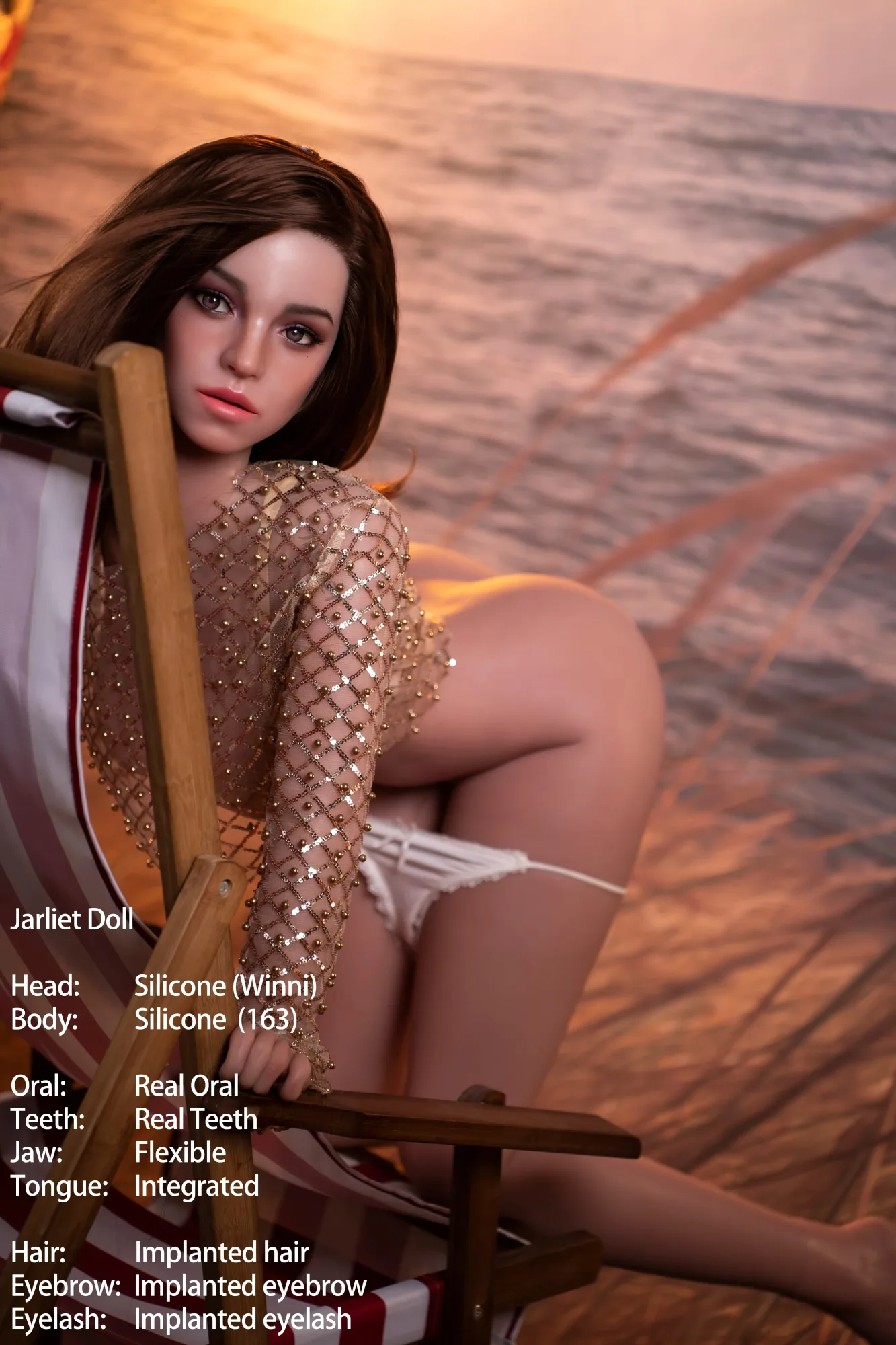 JARLIET | 163CM D CUP FULL SILICONE REALISTIC SEX DOLL WITH ROS HEAD – WINNI view 6
