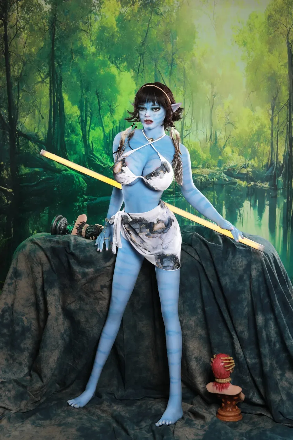STARRY DOLL | US IN STOCK 165CM/5FT4 BIG BOOBS FULL SILICONE BLUE SKIN SEX DOLL - AVATAR view 2