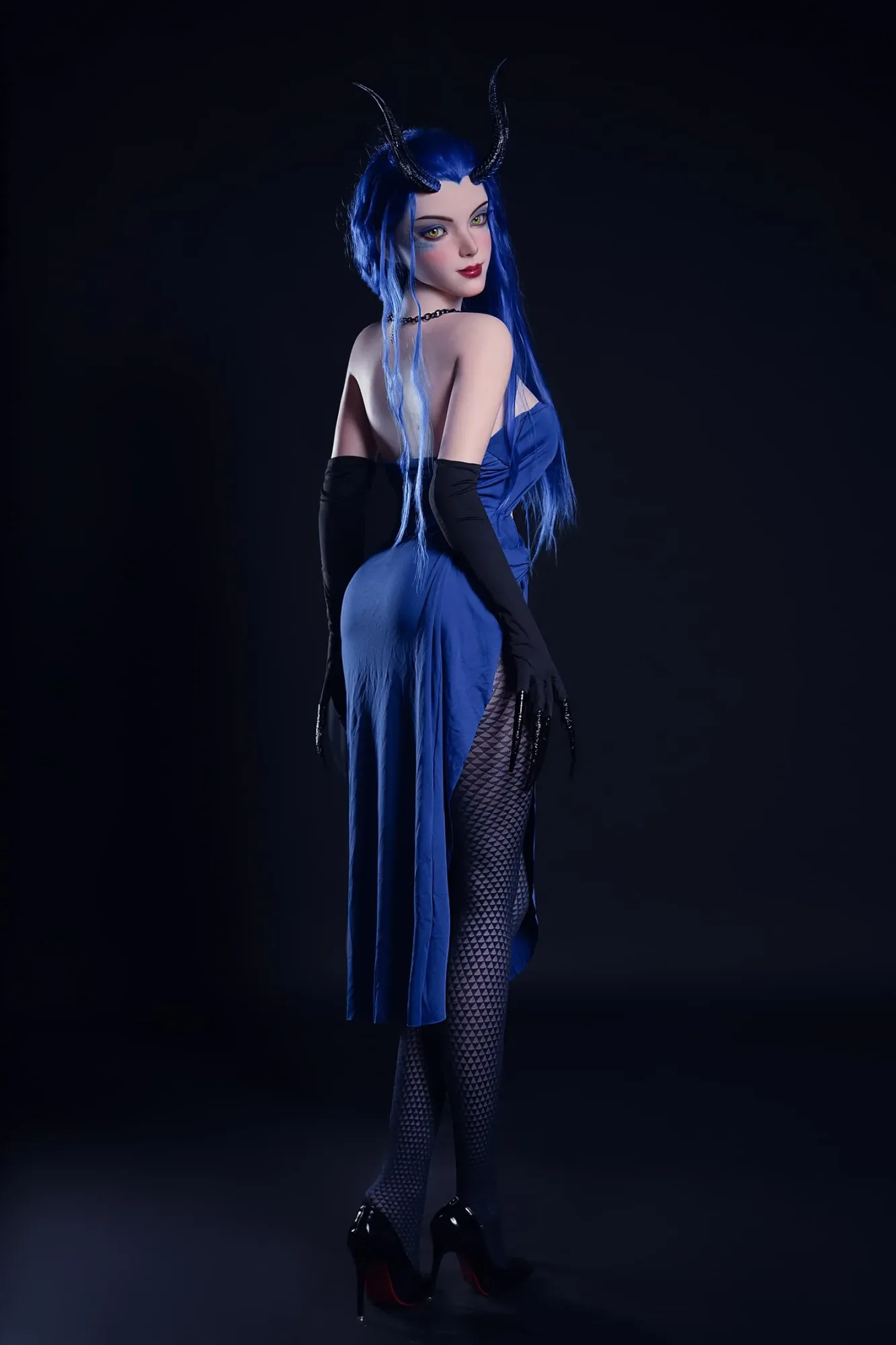 SY DOLL | 164CM SLIM SILICONE BODY & SILICONE HEAD WITH IMPLANTED BLUE HAIR – SEPHIRA view 3