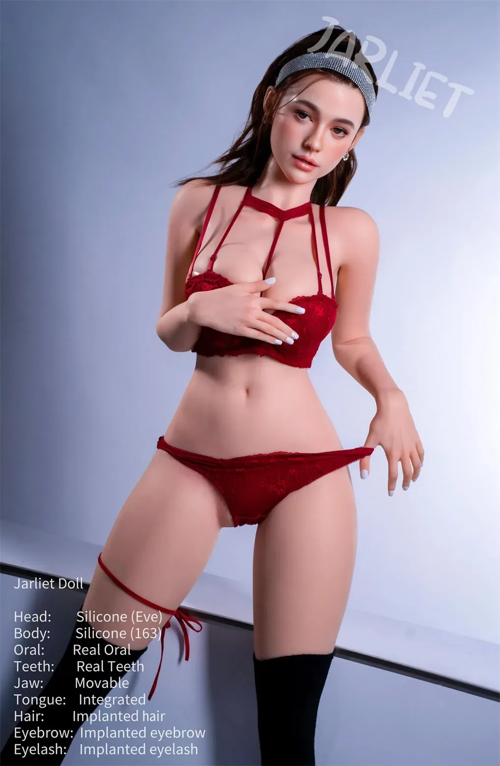 JARLIET | US IN STOCK 5FT4/163CM ROS SILICONE HEAD WITH MOVABLE JAW SEX DOLL - EVE view 6