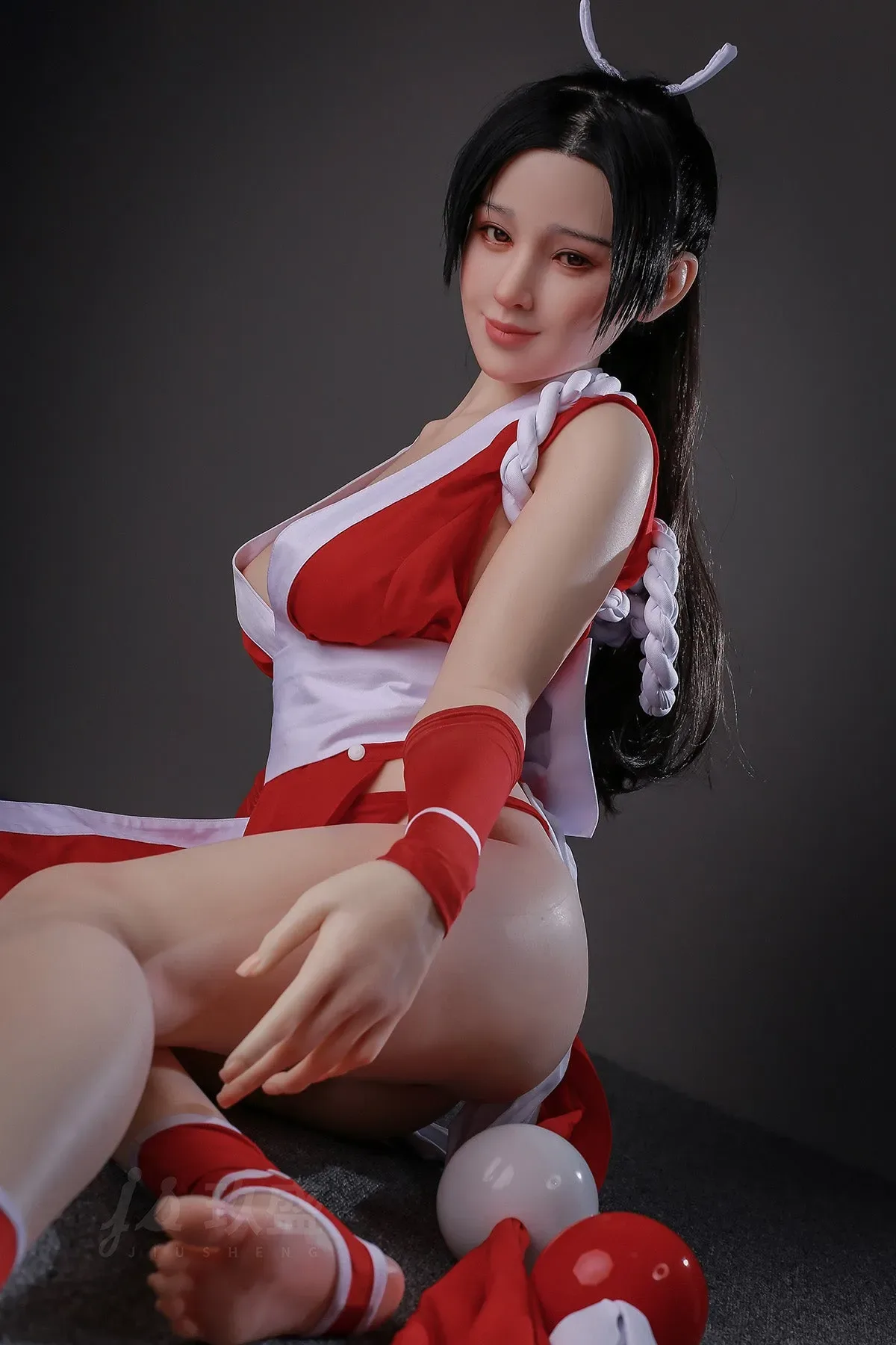 JIUSHENG DOLL- 158CM(5FT2) D CUP FULL SILICONE COS MAI SHIRANUI SEX DOLL- PAMELA