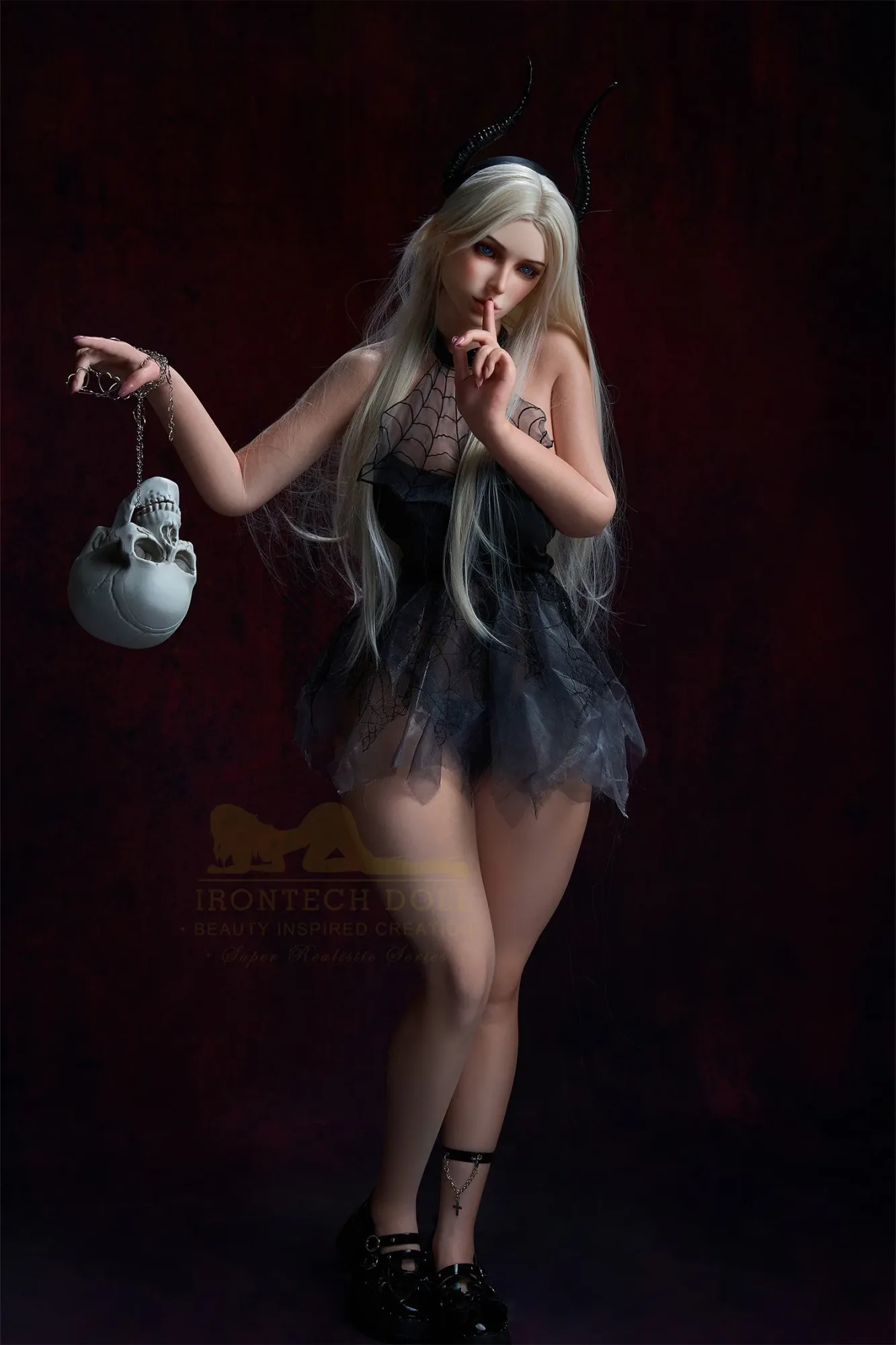 IRONTECH | 164CM/5FT 4 FULL SILICONE HALLOWEEN LITTLE DEVIL SEX DOLL - HEDY view 3