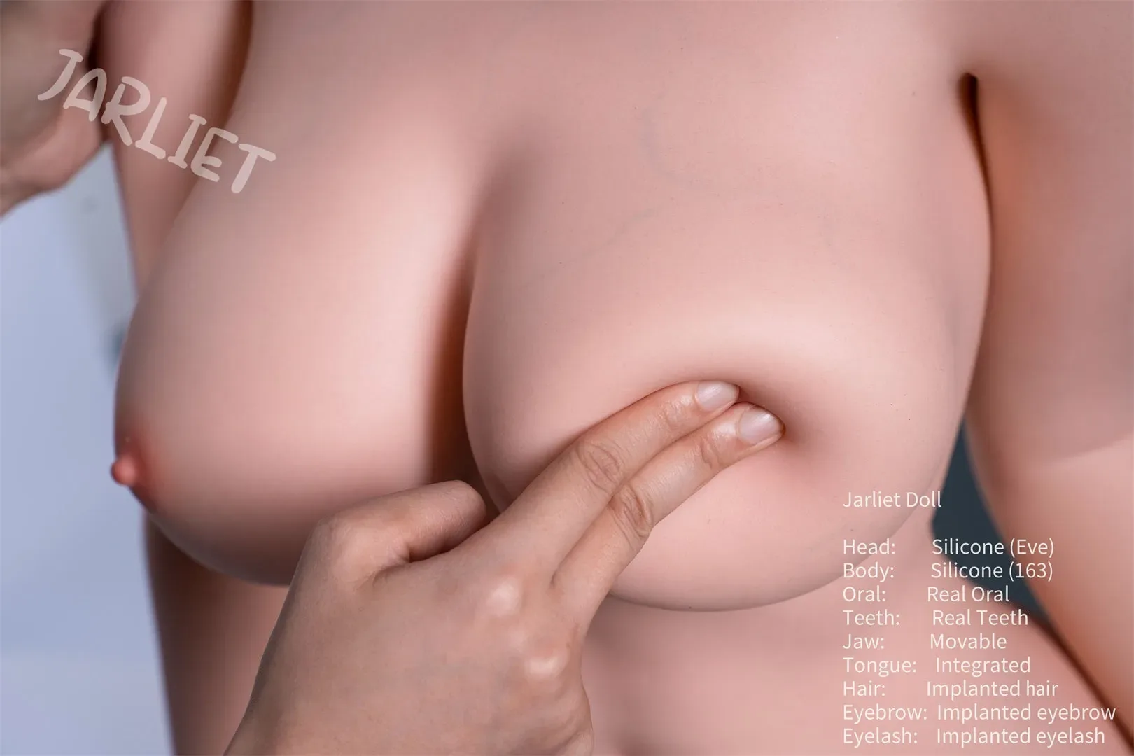 JARLIET | US IN STOCK 5FT4/163CM ROS SILICONE HEAD WITH MOVABLE JAW SEX DOLL - EVE view 8